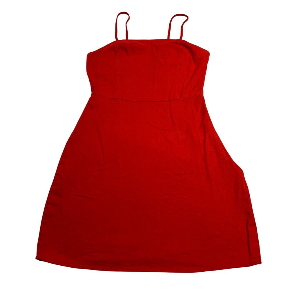 bp. Sleeveless Square Neckline Linen Blend Mini Dress Size XS Colorful Casual